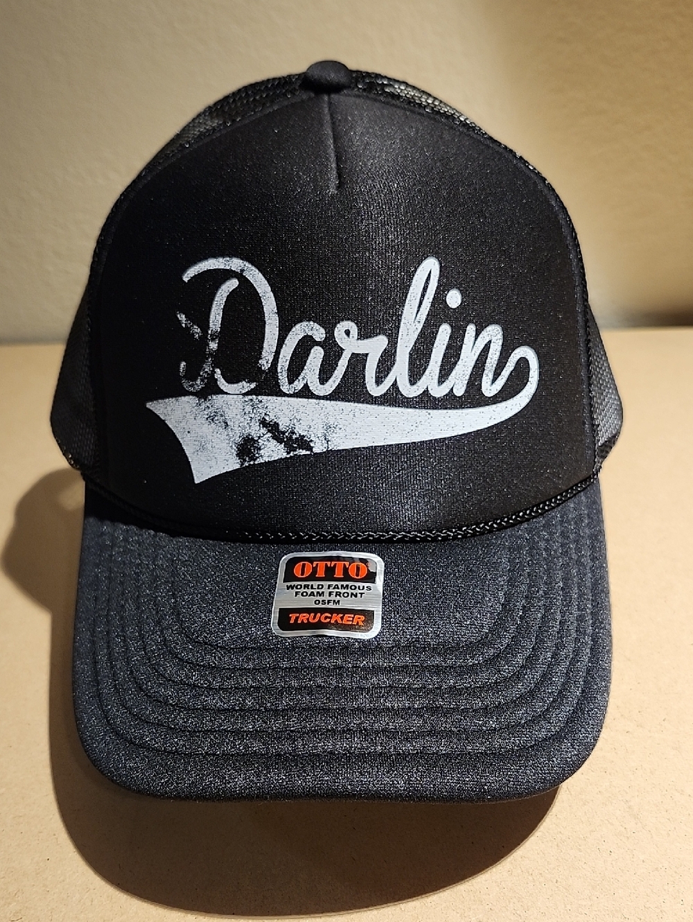 OTTO Darlin Black and White Trucker Hat